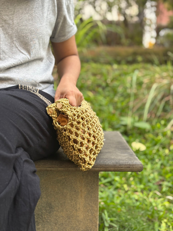 Macrame Hand Clutch