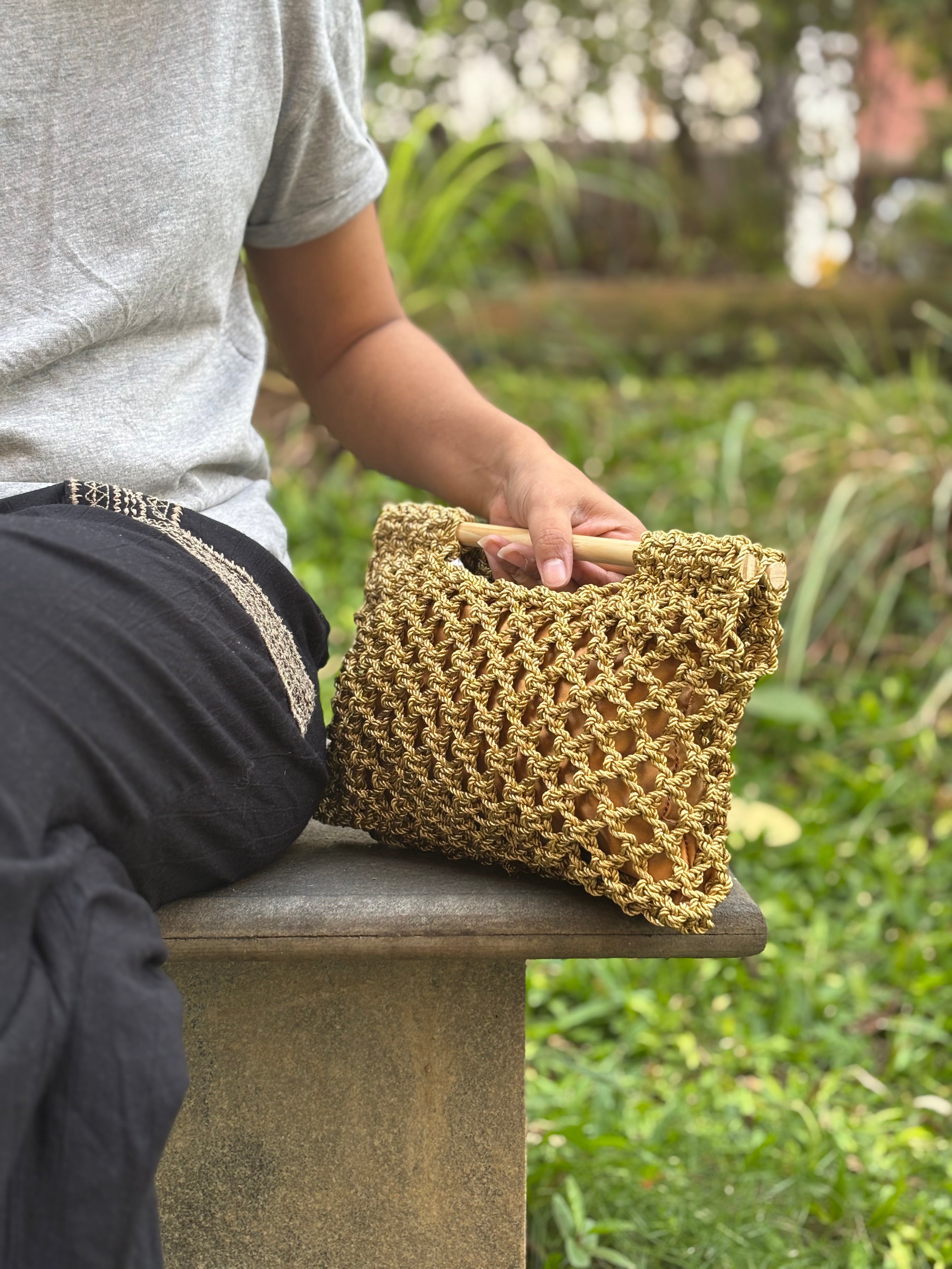 Macrame Hand Clutch