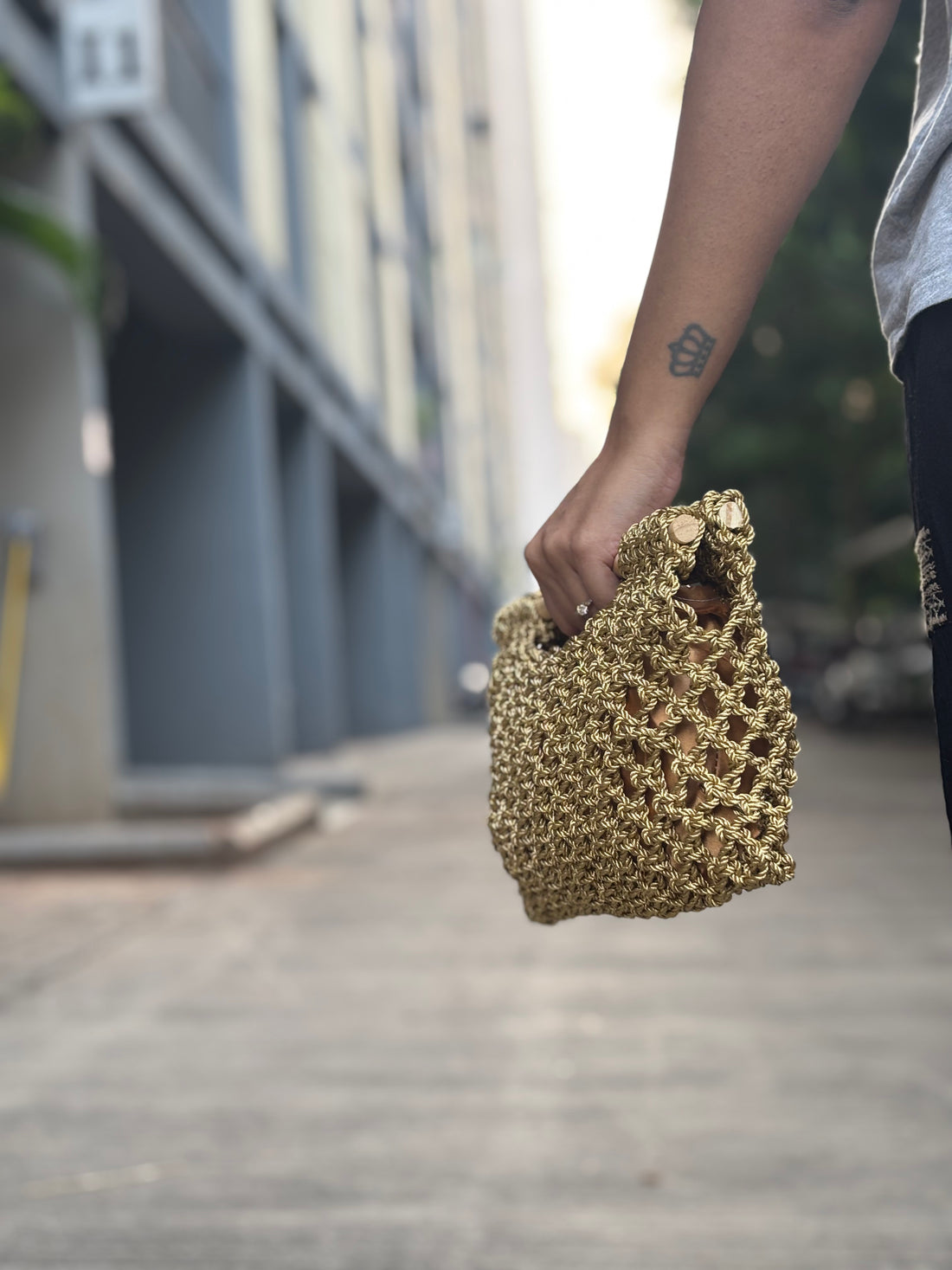 Macrame Hand Clutch