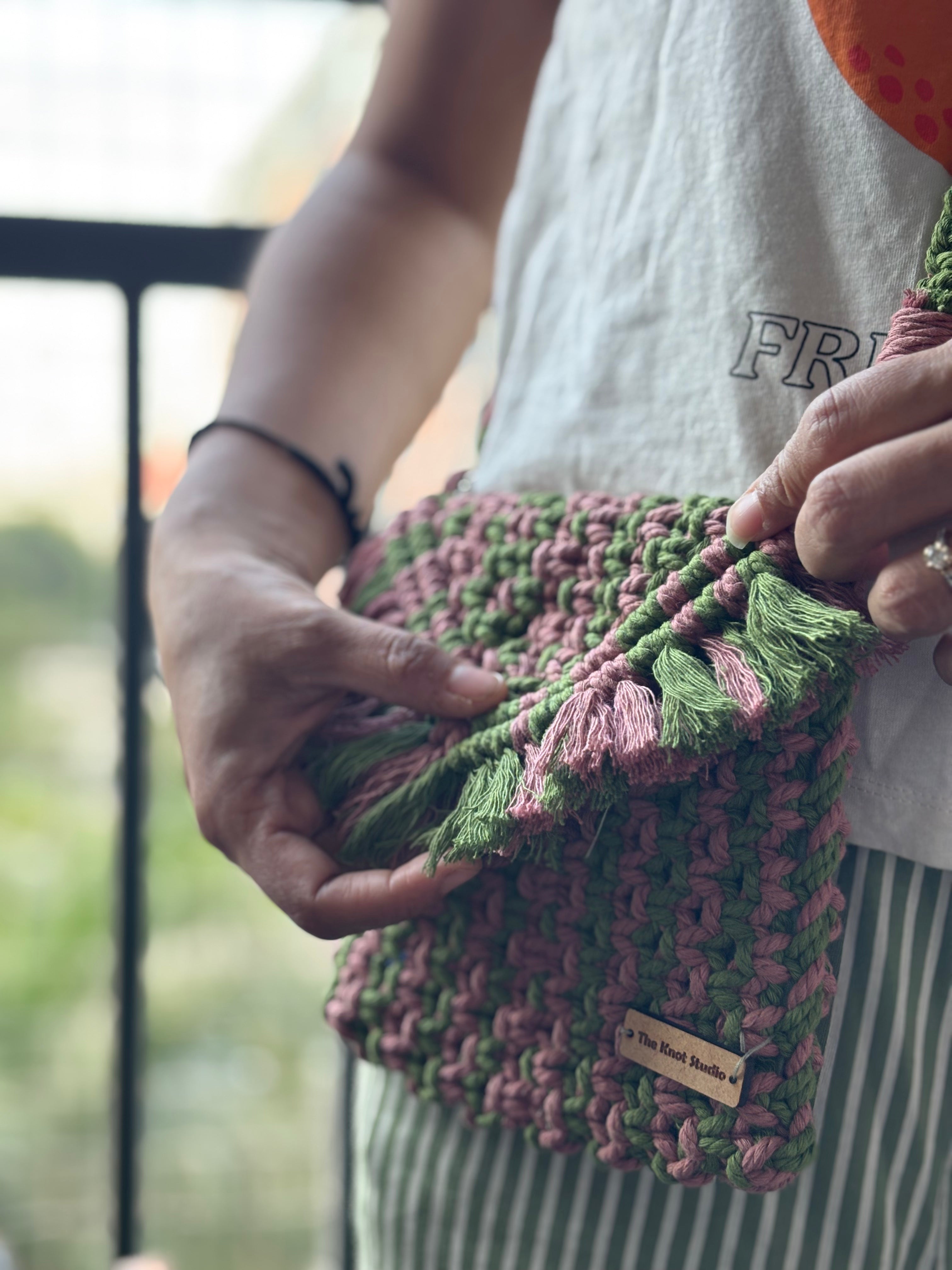 Macrame Hand Clutch