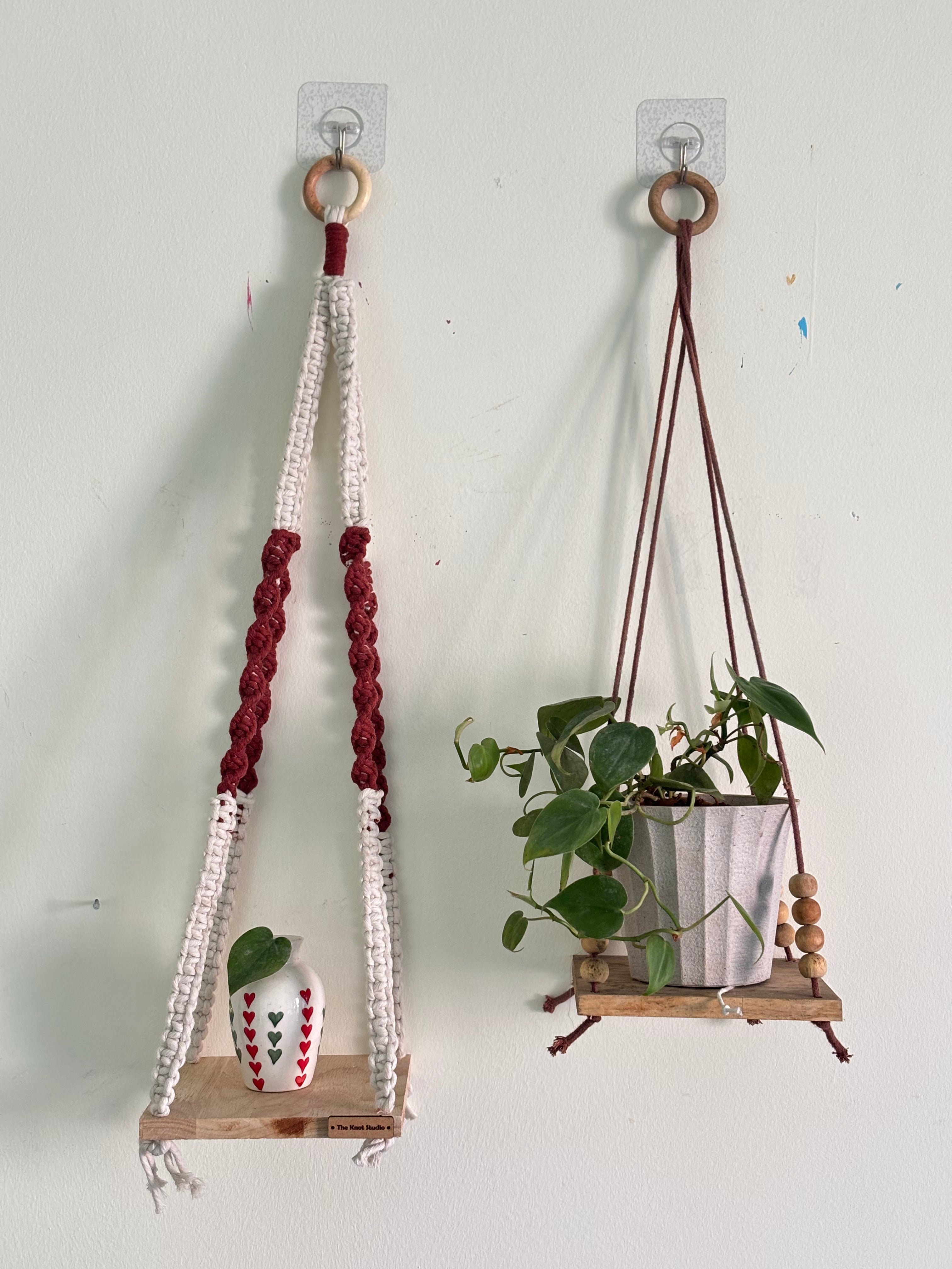 Macrame Floating Shelf