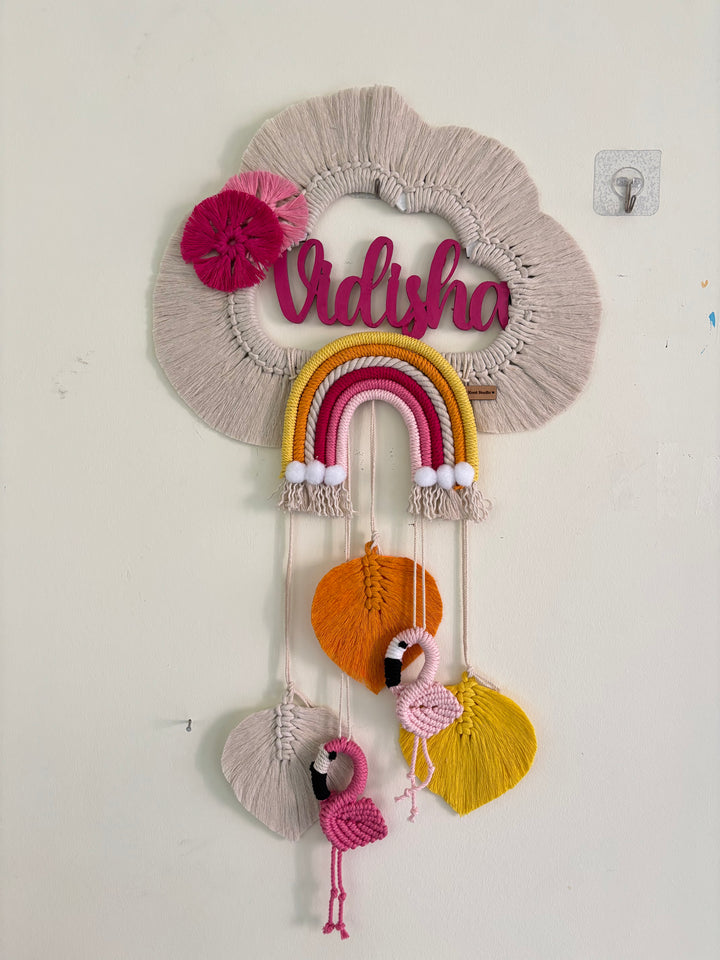 Custom Name Rainbow Macramé