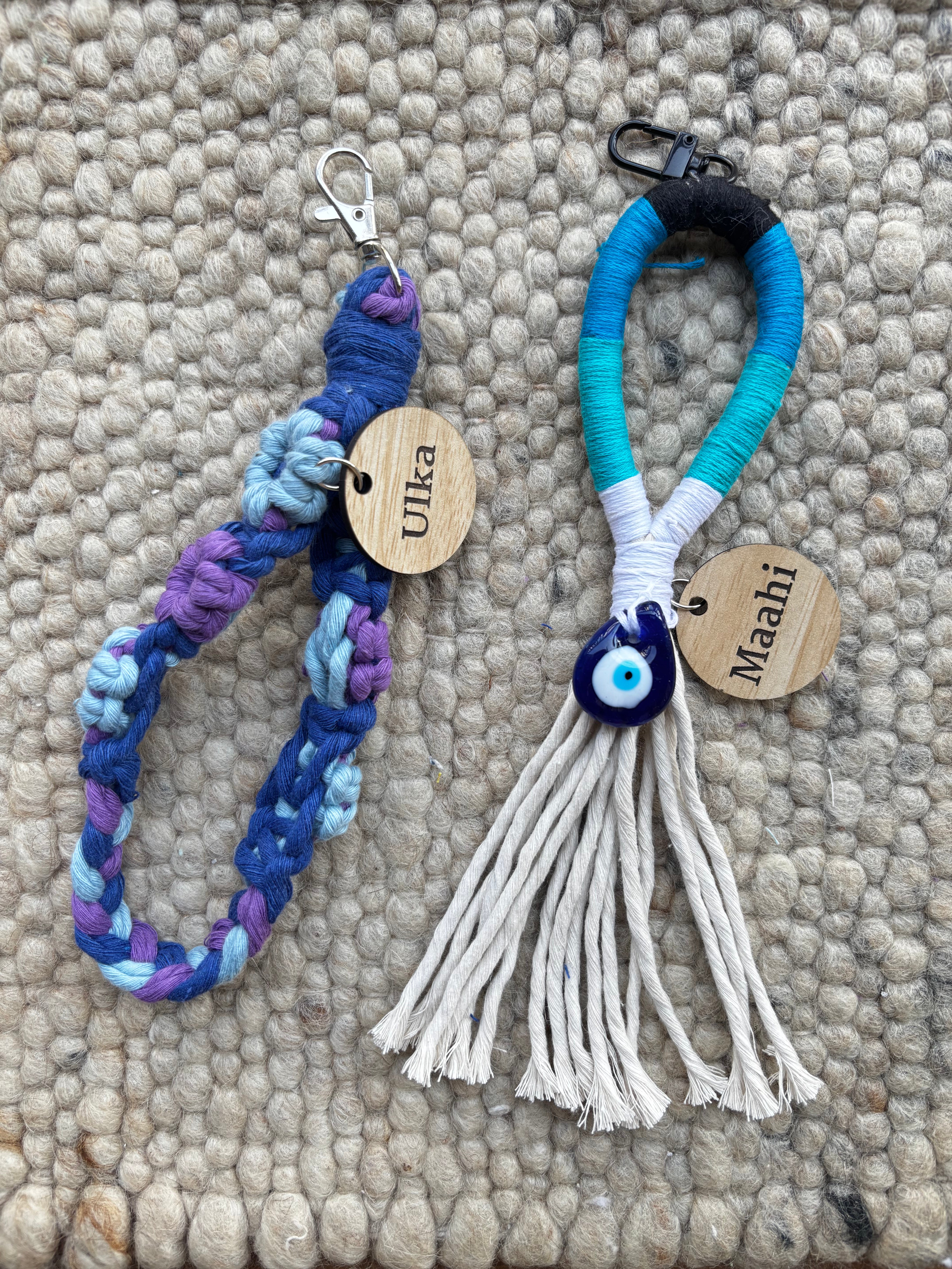 Personalized Macrame Wristlet