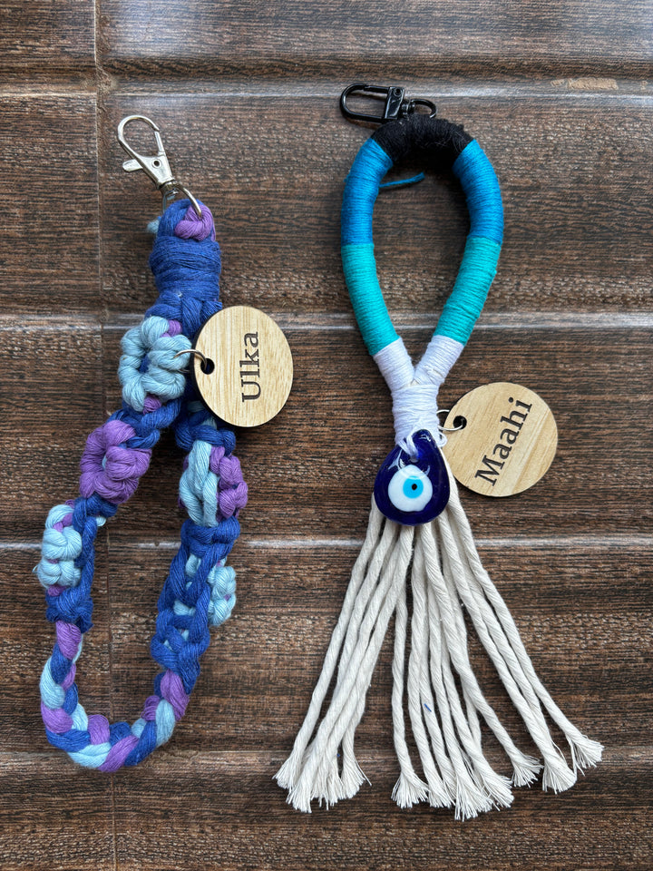 Personalized Macrame Wristlet